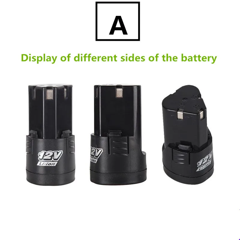Trapano a mano 18650 batteria ricaricabile cacciavite elettrico di grande capacità batteria 12V batteria al litio per elettroutensili