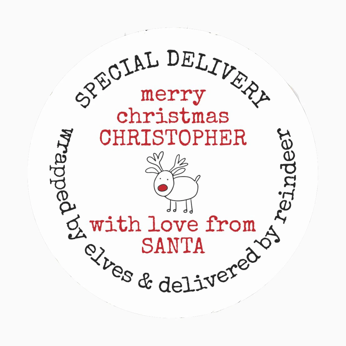 Custom Special Delivery from Santa Favor Thank You Stickers Baby Shower Gift Handmade Decoration Party Supplies