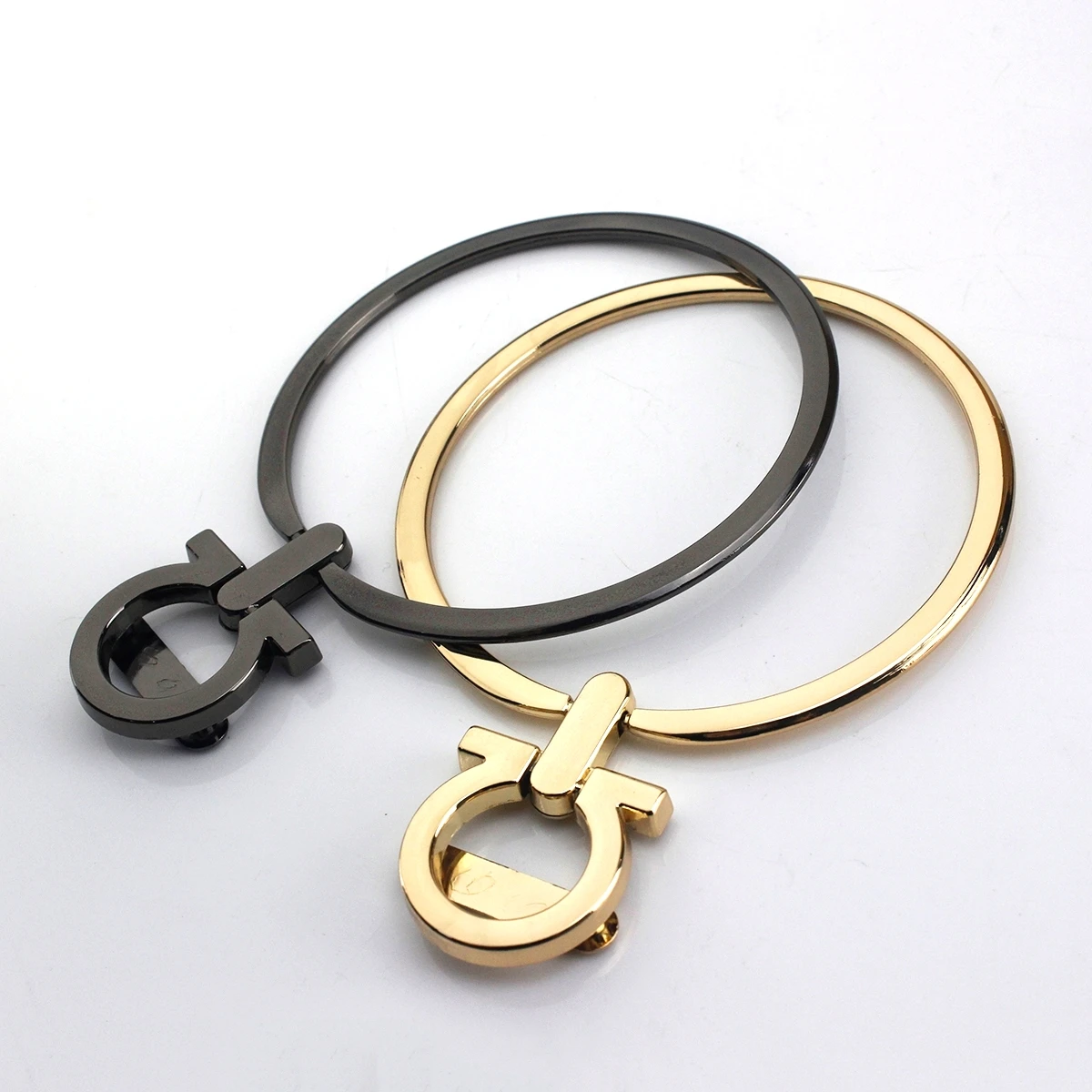 1x Metal Solid O-ring Bag Handle Metal Strap Replacement Handbag Luggage DIY Fashion Hardware Accessories 90mm CLOXY