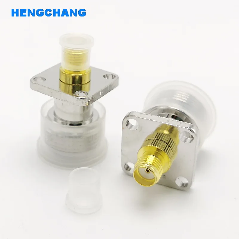 Коаксиальный переходник N type-SMA Female RF с фланцевым креплением 17,5 мм, 5 шт.