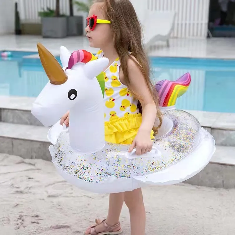 Flamingo inflável crianças anel de natação do bebê verão festa de praia piscina brinquedos círculo piscina flutuador assento acessórios