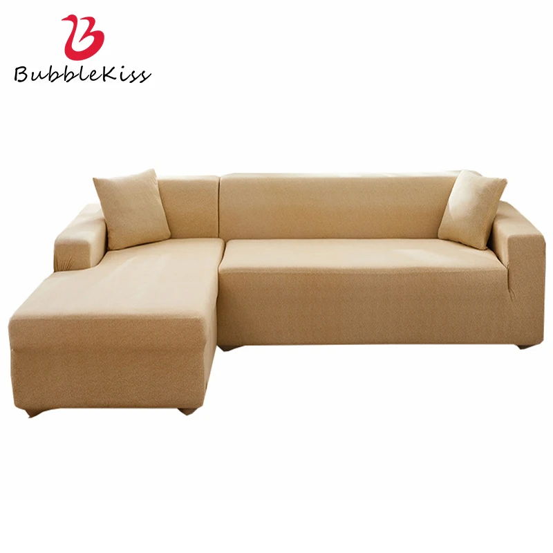 

Bubble Kiss Corner Sofa Protector Covers Home Living Room Solid Color Anti Fouling Decor Fashion Elastic Furniture Cushion Cover