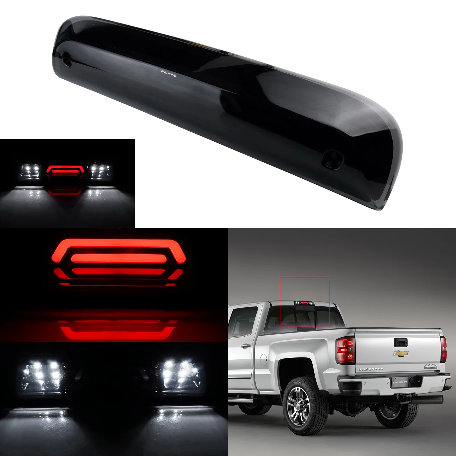 

ANGRONG 1X Fit Chevy Silverado Silverado GMC Sierra 14-18 LED 3RD High Brake Cargo Light US