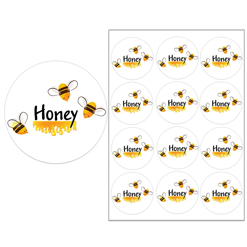 3.5cm/4.5cm Bee Sweet Honey Round Seal Sticker Honey Party Stickers Honeybee Baby Shower Sticker Lovely Party Decoration