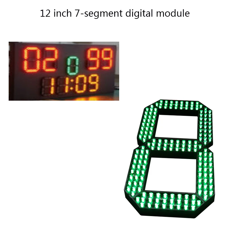 Imagem -03 - Waterproof Digital Led Display Número Módulo Destaque ao ar Livre Preço Tempo Temperatura Número 12 Segmentos