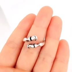 hzew Ancient silver Color Horseshoe Opening Rings Trendy Alloy Material Horse Hoof Finger Ring For Woman Men