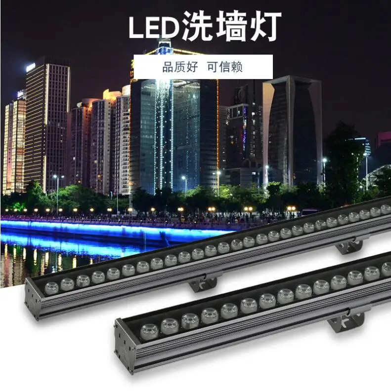 

4PCS 9W 18W 24W 36W 1M LED Wall Washer Landscape light AC110V 220V outdoor flood lights wall linear lamp floodlight wallwasher