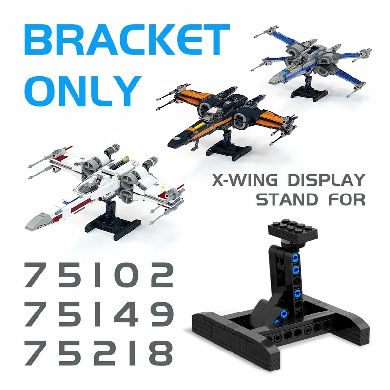 MOC Bracket Display Stand for X-WingSpace Resistance X-winges Fighter 75149 Display Stand Building Blocks Bricks DIY Toys