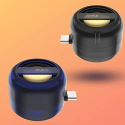 Type-C Mini Phone Speaker Portable Plug in Rechargeable w/ Clear Bass Speaker Universal for Cell Phone Compact