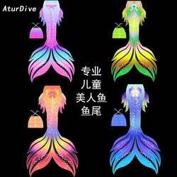 New professional children's parent-child Mermaid fishtail large-scale sspadi course aquarium performance split swimsuit