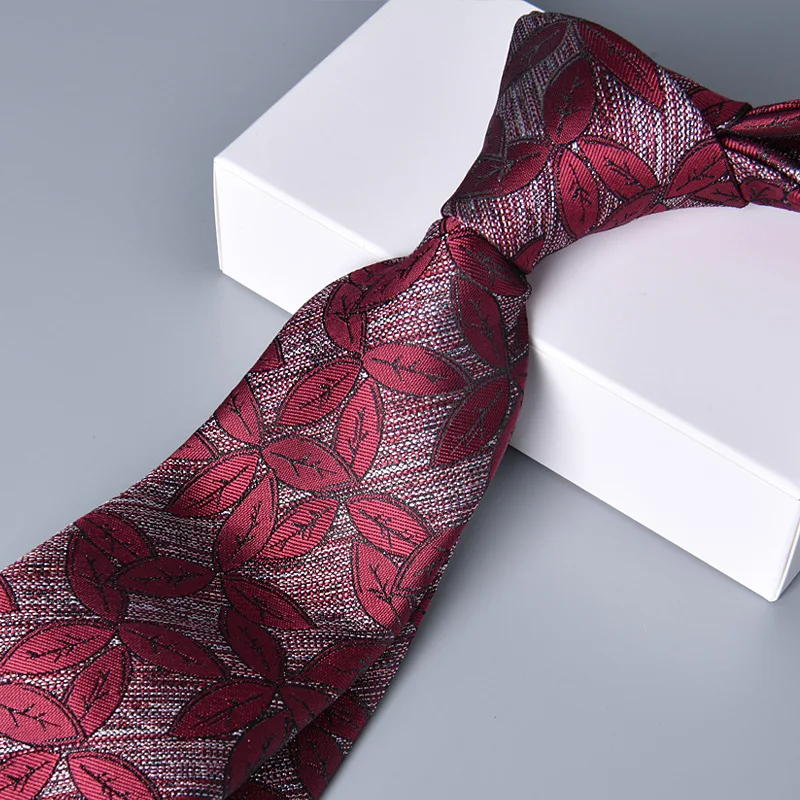 Slim Ties For Men Skinny Tie Floral Corbatas Para Hombre Men\'S Ties 2023 Red Necktie 7cm Retro Wedding Accessories Gravatas Slim