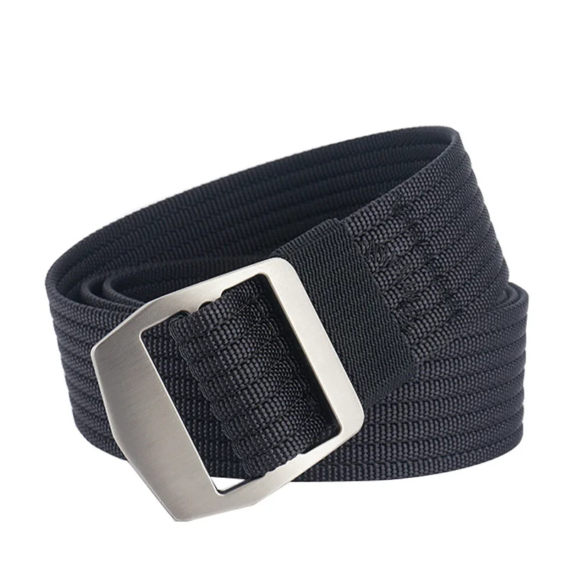 

Unisex belt quality Nylon Smooth Buckle Men belt Casual Alloy buckle cowboy pants wild belt 125cm