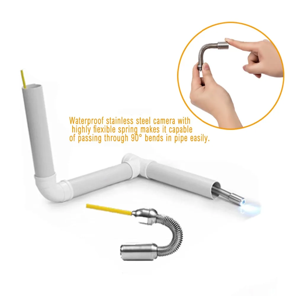SYANSPAN 23mm Pipe Inspection Camera Accessoires, Drain Pipeline Industrial Endoscope Camere 12LED  Single lens without pulley
