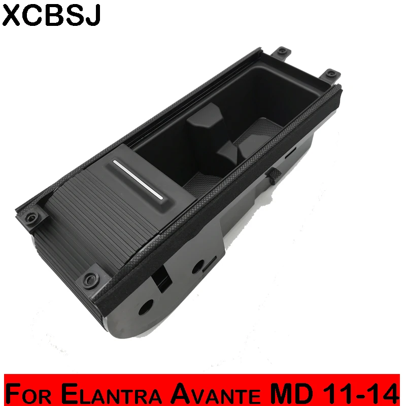 Push-pull lid drink cup holder central armrest storage box front console cup holder assembly For Hyundai Elantra Avante MD 11-14