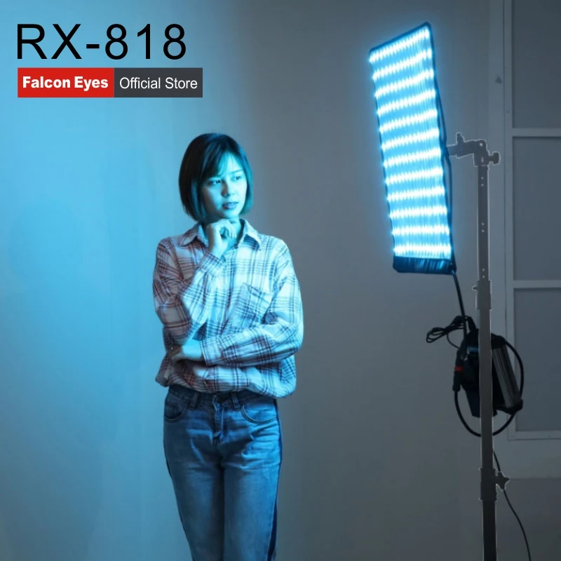 

FalconEyes 100W RGB LED Video Fotografia Light Support APP Remote Control Portable 8 Scene Modes Continuous Lighting Lamp RX-818