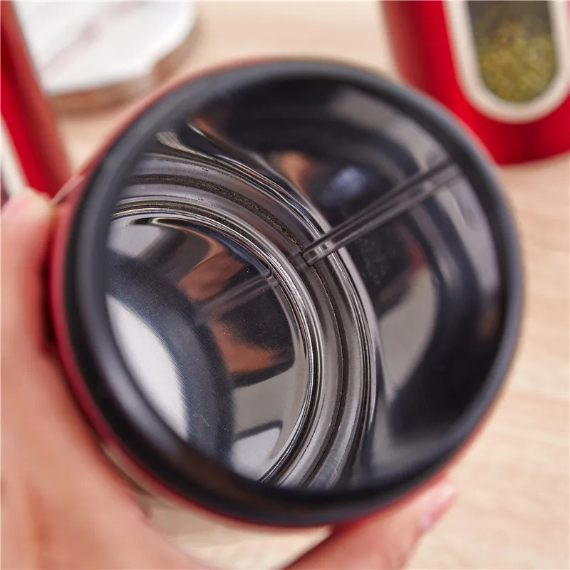 1/3 Buah Toples Penyimpanan Dapur dengan Tutup Alat Penyimpanan Dapur Kaleng Penyimpanan Gula Kopi Teh Toples Pot Kaleng Kontainer Dapur