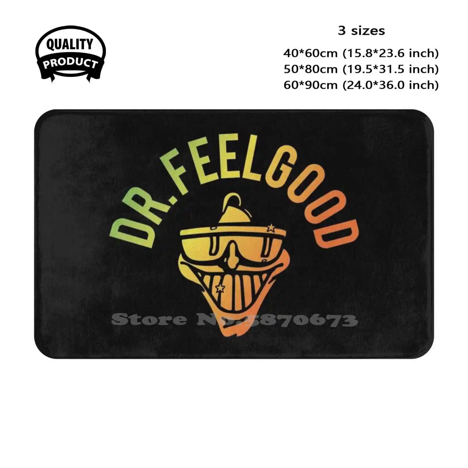 Dr. Feelgood Tshirt Birthday Gift Print M ? Tley Crüe Soft Cushion Home Carpet Door Mat Car Rug The Feelgoods Pub Canvey Island