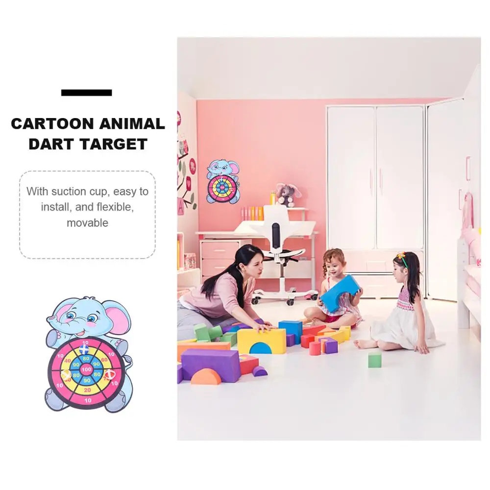 Children Cartoon Animal Dart Board Cute Different Animals Dart Target Accuracy Precision Target Kids Leisure Time Sports