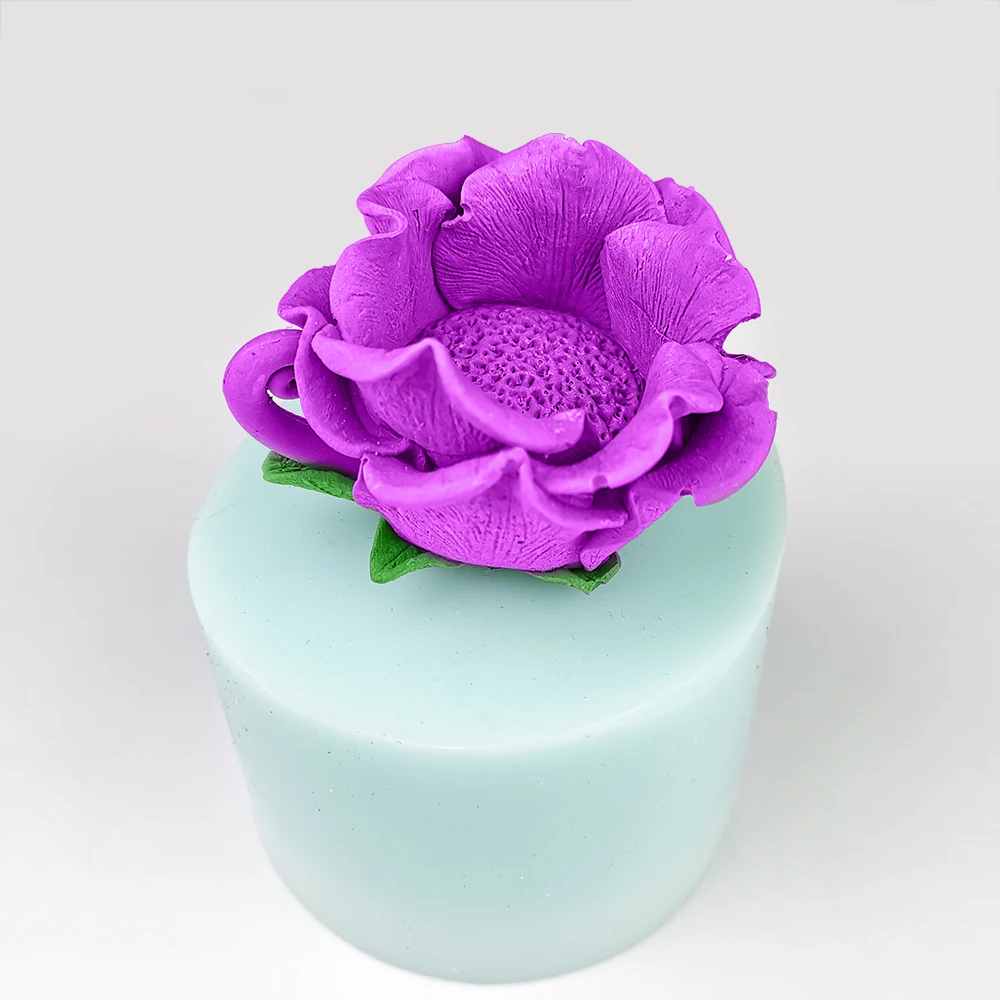 PRZY-Silicone Daisy Rose Peony Mould, Flower Cup, Soap Molds, Fondant Soap Molds, Handmade Mold, Clay Resin Candle Mould