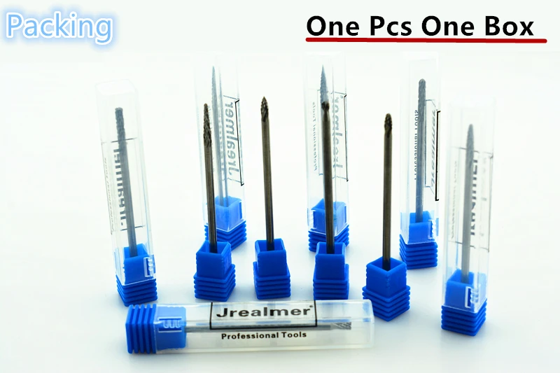 Jrealmer 1 adet 3x3x75mm uzun tungsten karbür çapak döner çapak