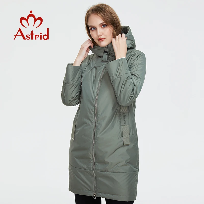 Astrid 2022 Neue Winterjacke Mittellanges Kapuzen-Design Oversize Mode Damen Daunenjacke warmer Parka Damenmantel AM-9726