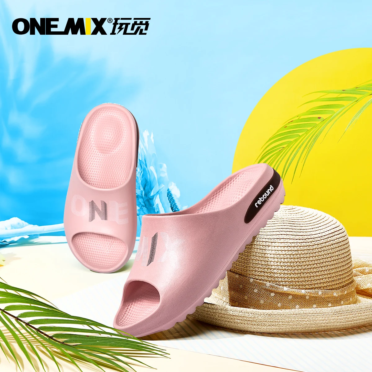 ONEMIX Original Men Indoor Sandals Slipper Summer Casual Outdoor Non-slip Beach Wadding Shoes Adult Male Cartoon Home Flip Flops