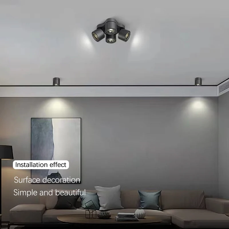 Opbouw LED7/12W Lvingceiling Spotlight 3000K-6500K Dimbare Armatuur Controle Verlichting Google Dimmen Spotlight