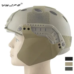 Vulpo-airsoft capacete tático com proteção dois ouvidos, tampa lateral para paintball, acessórios para mach rápido