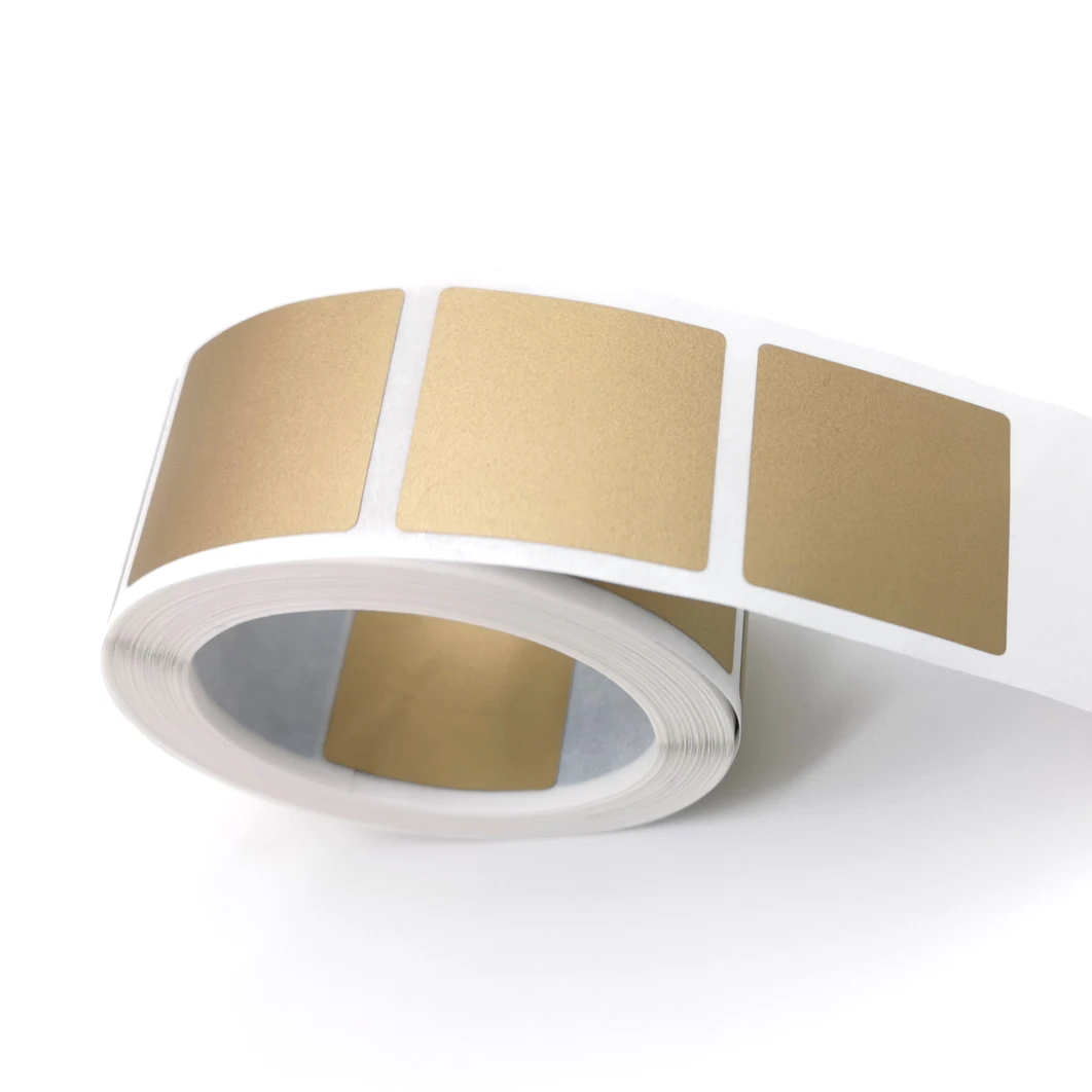 500Pcs Scratch Off Stickers Square 25*25mm  Gold Silver Party Activity Game Stationery Sticker Adhesive Label  Wedding Card