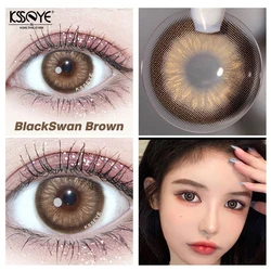 KSSEYE BlackSwan 1Pair Contact Colored Lenses Colored Contact Lenses For Eyes Multicolor Lens Yearly Pupils Beauty Makeup