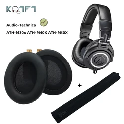 KQTFT Oval Replacement Headband EarPads for Audio Technica ATH M50X M50 M40X M40 M30X M20X Bumper Earmuff Cover Cushion Cups