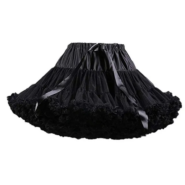 Rok dalam wanita Crinoline pengantin gaya Perancis rok untuk pesta rok tari balet putih biru hitam Tutu