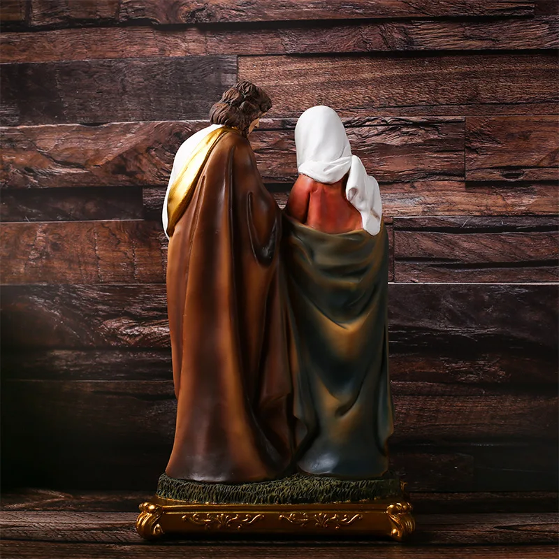 Jesus family decoration statue sculpture height 31cm resin crafts home ornaments image 2