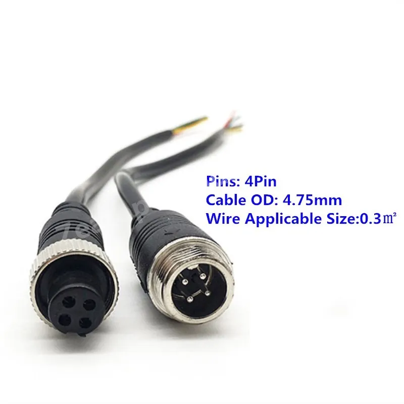 10Pcs M12 2 3 4 5 6 Pin Aviation Signal Cable GX12 Male / Female