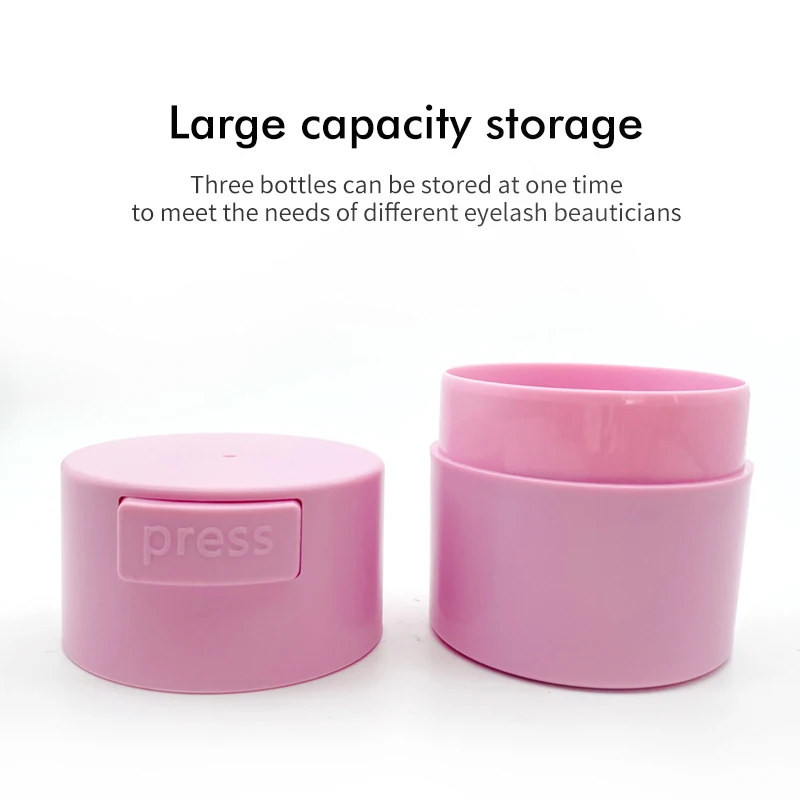 NATUHANA Colored Eyelash Glue Storage Tank Holder Container Adhesive Stand Sealed Jar Cosmetic Accessories lashes Makeup Tools