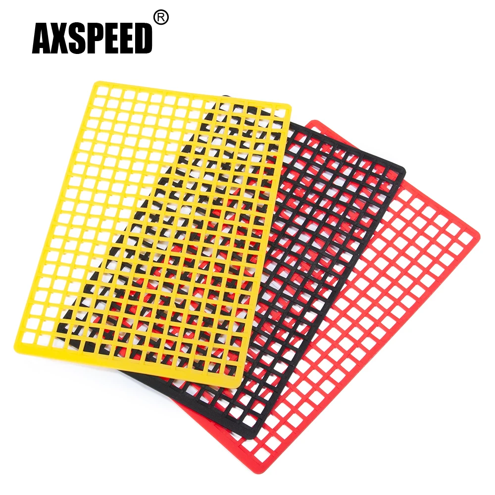 AXSPEED Rubber Luggage Net Window Decoration for Axial SCX10 Wraith TRX-4 TRX4 1/10 RC Crawler Car Parts