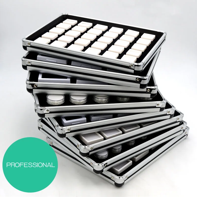 Professional diamond gem box, jewelry storage aluminum alloy tray, jewelry display tray,Buy 6 trays and get aluminum box