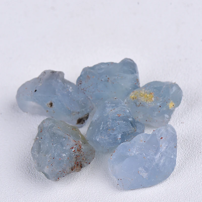 50g Natural Crystal Celestite Tumbled Chips Crushed Stone Healing Crystal Jewelry Making Home Decor Or Aquarium Decor