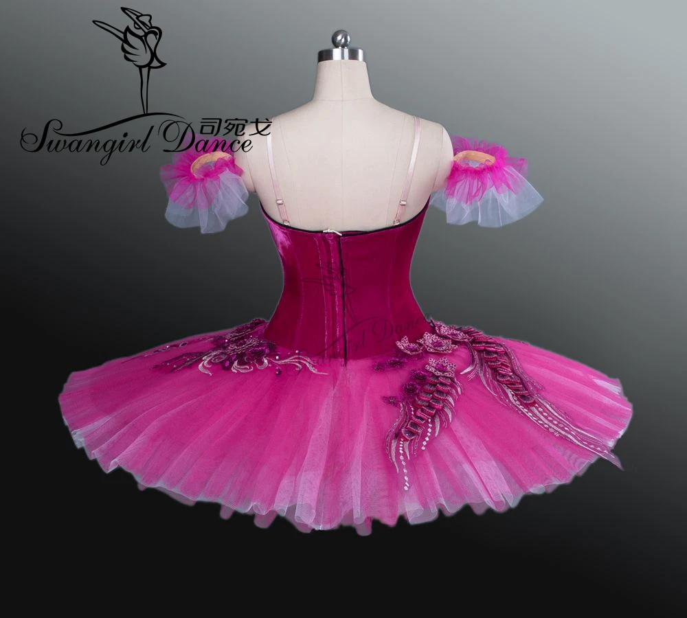 Sugar Plum Fairy Dark Pink Don Quixote Variation Professional Ballet Tutu Dress Paquita Ballerina Women BT9040