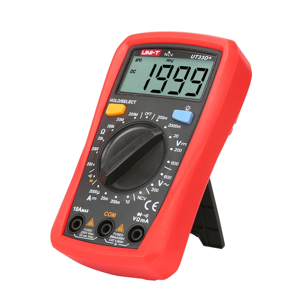 UNI-T UT33A+ UT33B+ UT33C+ UT33D+ Palm Size Digital Multimeter Handheld AC DC Voltage Ohmmeter Tester