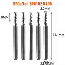 5x 1 flute endmill 2mm