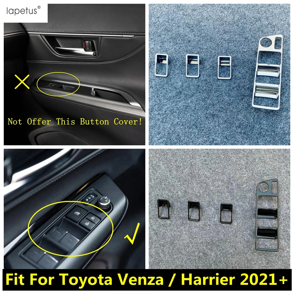 

Car Inner Door Armrest Window Lift Button Control Panel Cover Trim Accessories Interior For Toyota Venza / Harrier 2021 - 2024