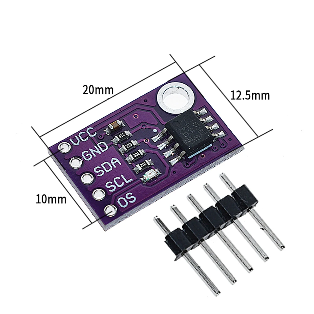10PCS LM75 LM75A sensore di temperatura interfaccia I2C ad alta velocità modulo scheda di sviluppo ad alta precisione CJMCU-75
