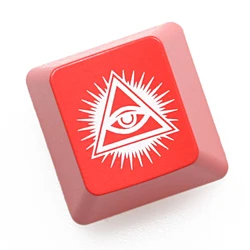 Novelty Shine Through Keycaps ABS Etched back lit black red esc Eye of Providence All seeing Eye God