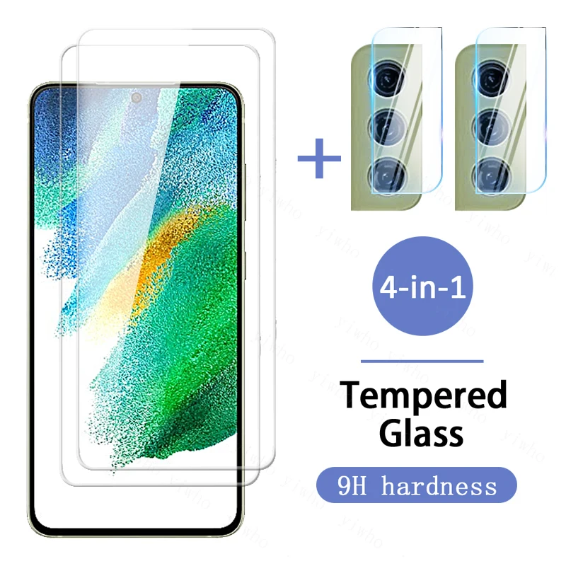 Tempered Glass on For Samsung Galaxy S21 Fe 5G Camera Lens HD Protective Glass Samsun Galaxi S21fe S 21fe S 21 G990B Screen Film