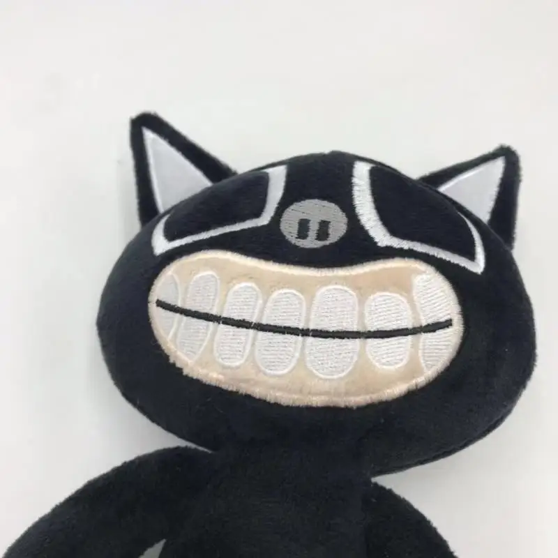 2022 nova chegada sirene cabeça brinquedo de pelúcia preto gato dos desenhos animados boneca recheado personagem figuras peluche brinquedo para crianças presente aniversário