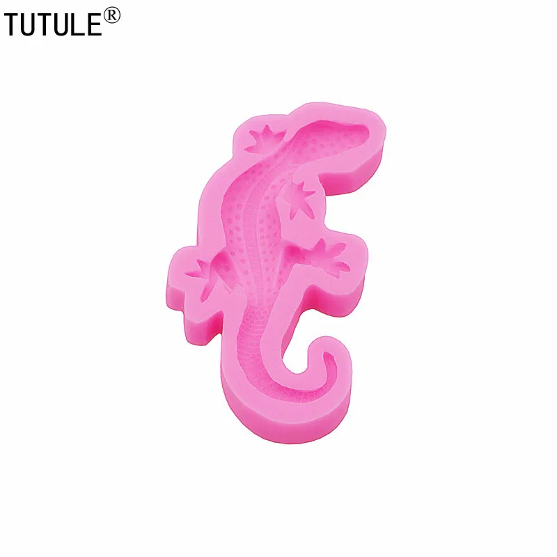 Lizard Flexible Silicone Mold Use with Resin,Use with Resin,Polymer Clays,3D lizard gecko shape design food-grade silicone mold 3