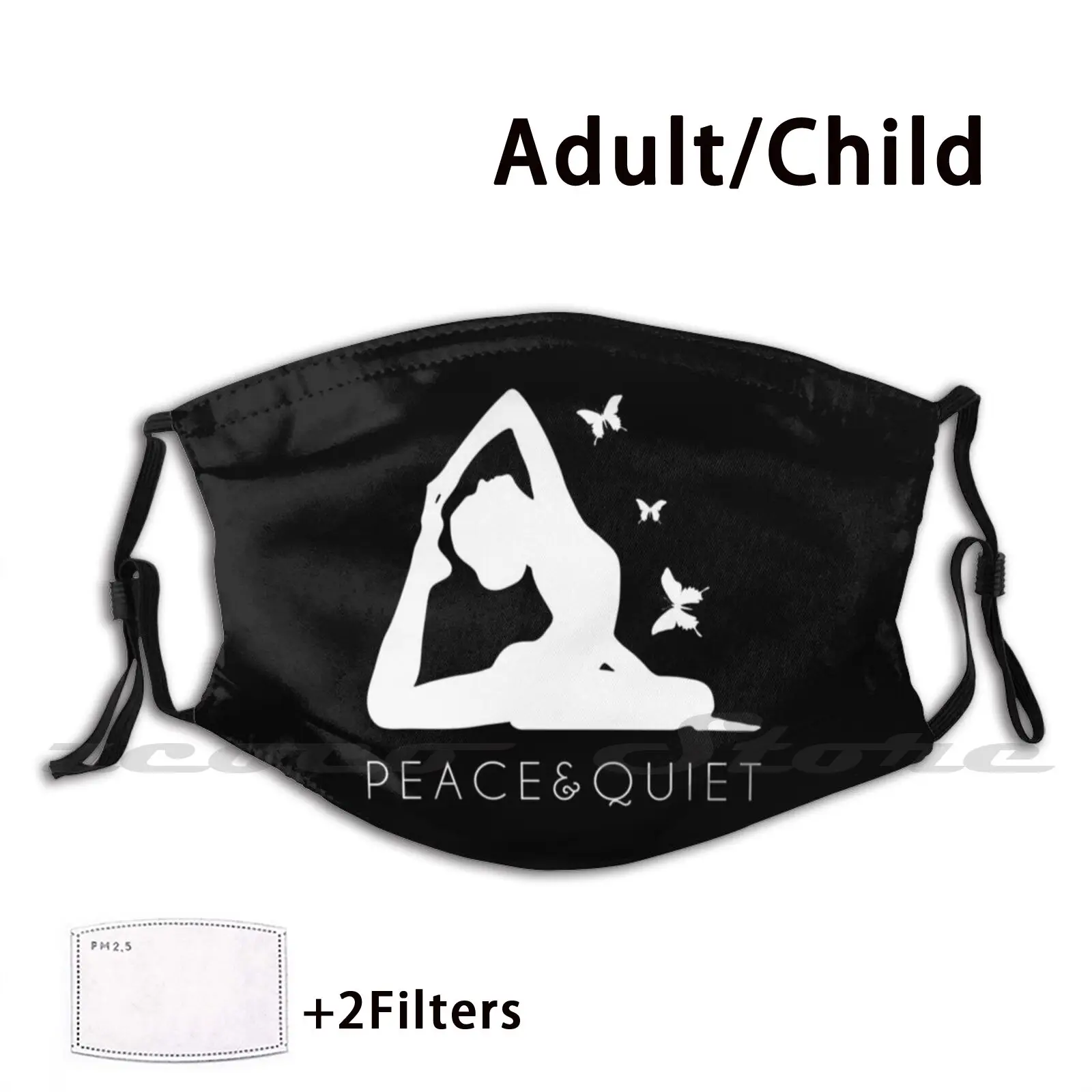 

Peace & Quiet Mask Cloth Washable Diy Filter Pm2.5 Adult Kids Peace Quiet Search Mom Dad Student Teacher Brave Creative Perfect