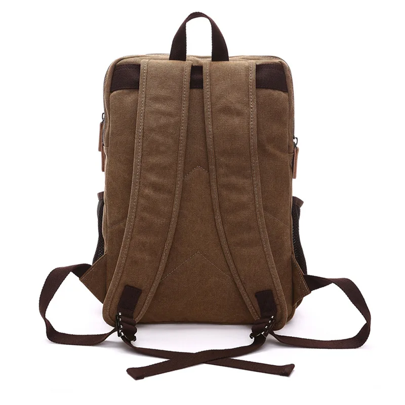 Mens Large Vintage Canvas Backpack for Men Canvas Bookpack Fits Most 15.6 Inches laptop School Laptop Bag Hiking Travel Rucksack