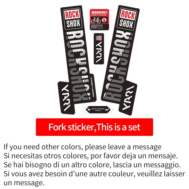 ROCKSHOX YARI MTB Front Fork Sticker Bicycle Color Change Decal Bicycle Accessories